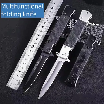 All steel wear-resistant household multifunctional folding knife, suitable for outdoor camping,