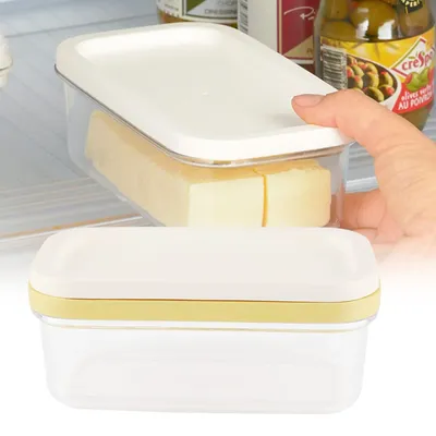 Butter Storage Box Cheese Container Keeper With Cutter Slicer Cutting Net Food Storage Box for