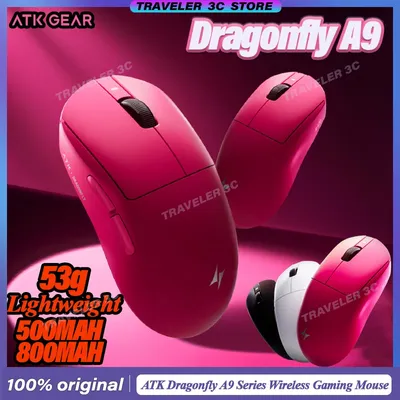 NEW ATK Dragonfly A9 Series Customized Wireless Gaming Mouse Nearlink 2.4G 8k Low Latency PixArt3950