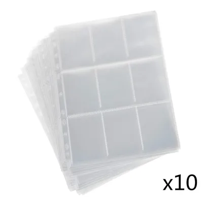 10 Sheets (90 Pockets) of Premium 9 Pocket Page Protectors for Pokemon Cards Gathering Cards