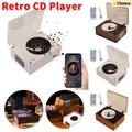 Lettore CD retrò Altoparlante wireless ricaricabile Bluetooth 5.0 Lettore musicale domestico portatile Lettore CD desktop USB da 3,5 mm AUX per telefono