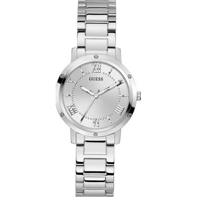 Quarzuhr GUESS "DAWN", silber (silberfarben), Armbanduhren, Damen, Armbanduhr, Damenuhr Image