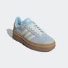 Sneaker ADIDAS ORIGINALS "GAZELLE BOLD", Gr. 39, clear sky, cream weiß, gold metallic, Leder, Synthetik, sportlich, Schuhe