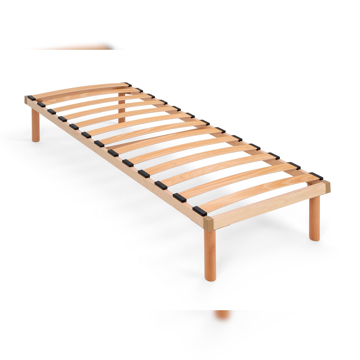 Coemo Hochwertiges Bettgestell mit Lattenrost 'Pyxis' Massivholz Buche 80x200 cm Image