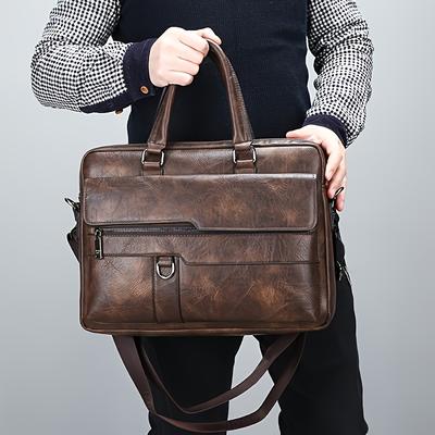 TEMU Men's Work Commuting Bag, Crossbody Bag, Laptop Notebook Bag For Outing, Meeting, Travel Shoulder Bag Image