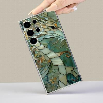 TEMU Anti-yellowing Phone Case With Creative Dragon Marble - Full Lens Protection, Shockproof & Drop-resistant Phone Image