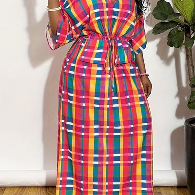 TEMU Women's Colorful Print Dress Image