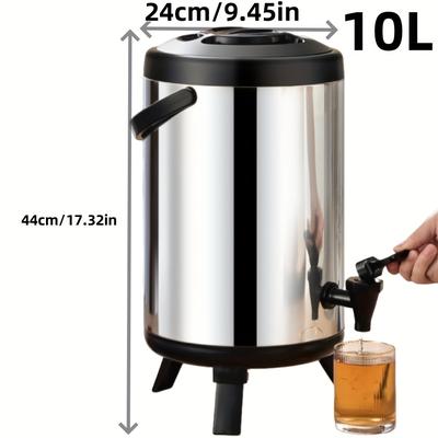 TEMU Multi Purpose Ice Bucket Outdoor Drinking Water Bucket Insulation Bucket Milk Tea Bucket Large Capacity Cover Insulation Design, Heat Preservation For 12 Hours Image