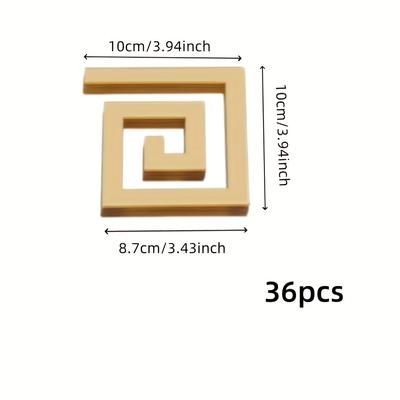 TEMU 36pcs Acrylic Self-adhesive Mirror Stickers, 1.97/3.94 Inches - Suitable For Living Room, Bedroom, Home Furniture Walls And Window Decor Image