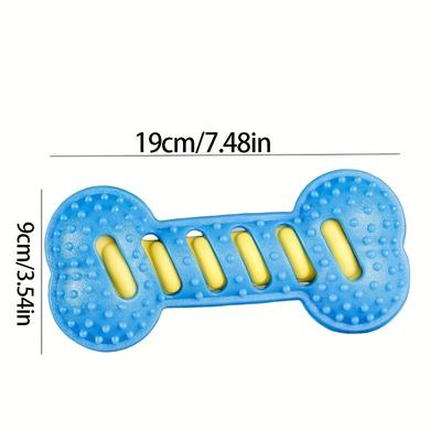 TEMU 1pc Squeaky Bone Chew Toy, Durable And Fun - Non-toxic Rubber, Suitable For All Dogs - Sound Toy. No Electricity Or Batteries Required Image