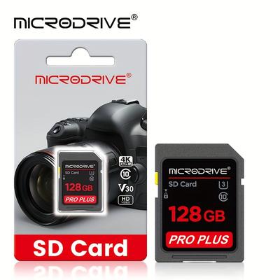TEMU Microdrive Sd Memory Card, Class10 U3 Uhs-i 256g 128g 64g 32g 16g Used For Data Storage Of Dslr Cameras Image