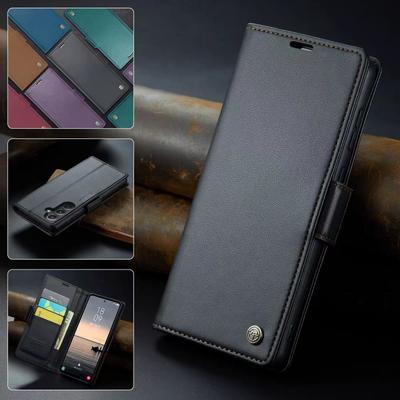 TEMU Luxury Leather Card Slot Suitable For S25 S24 Ultra Phone Case, S23 Case, S21 Flip Cover, New S22 Ultra Protective Case, S20/23 Fe Card Slot, Full Coverage For S21/22 Ultra. Image
