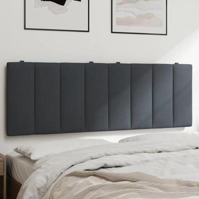 TEMU 1pc Headboard, 120cm Dark Upholstered Hardwood Bed Headboard, Polyester Fabric, No Electricity Needed, Wooden Material Included Image