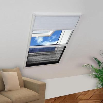 TEMU Insect Protection Pleated Window Blind Aluminum 80x120 Cm. Fly And Insect Protection Grilles, Window Grilles, Nets, Stretch Frame Nets Image