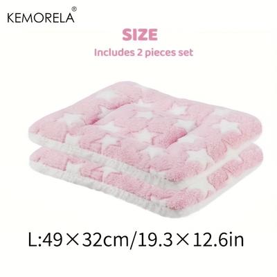 TEMU Kemorela 2pcs Washable Guinea Mattress, Rabbit Winter Indoor Mattress, Warm Small Animal Mattress, Fleece Sleeping Mat For Rabbits, Mice, Hedgehogs, Squirrels, And Other Small Pets Image