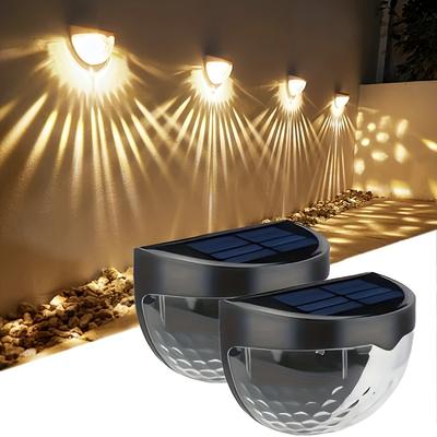 TEMU 2/4pcs Solar-powered Motion Sensor Wall Lights - Outdoor Security Lanterns With Led Bulbs, 3 Lighting (dusk To Dawn), For Front Door, Patio, Garden, Garage, Shed, Outdoor Solar Lights For Yard Image