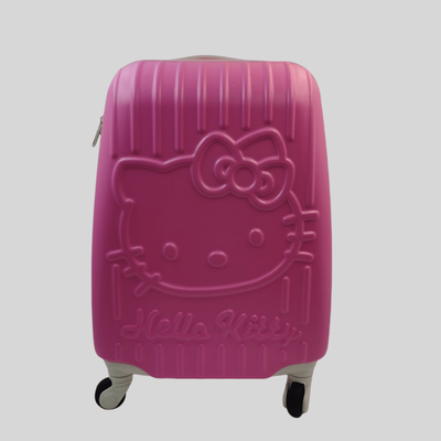 TEMU Hello Kitty 1pc Hard Shell Suitcase - Abs+pc Material, Retractable Aluminum Handle & 360° Spinner Wheels, Large Capacity Luggage For Travel, Home Storage, Perfect Gift For Fans Image