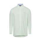 Tommy Hilfiger Freizeithemd mit Leinen-Anteil Herren Regular Fit Baumwolle mint, XL