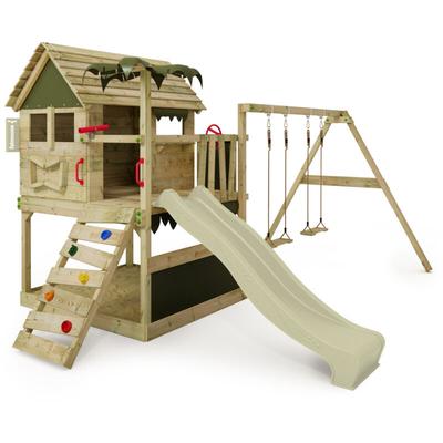 Spielturm Klettergerüst TikaTaka mit Rutsche & Schaukel, Kletterturm mit Sandkasten, Leiter & Image