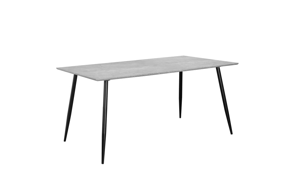 Tavolo da pranzo 8 persone effetto pietra / nero L 160 cm