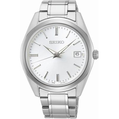 Quarzuhr SEIKO, silber (silberfarben, silberfarben), Armbanduhren, Damen, Armbanduhr, Herrenuhr, Damenuhr, Datum, Saphirglas, Edelstahlarmband Image