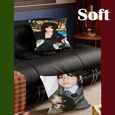 Sänger Kpop Kim Tae Hyung V Layover Kissen Geschenke Home Office Einrichtung Schlafzimmer Sofa Auto Image
