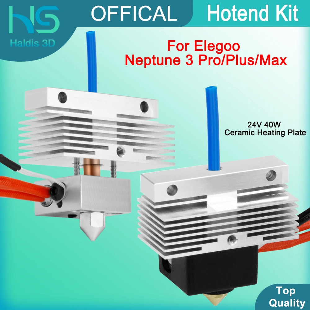 Upgrade Hotend Kit für Elegoo Neptune 3 Pro/Plus/Max 24 V 40 W Keramik Hoting Platte Hot End 3D Drucker Teil Montieren Mit Düse Image