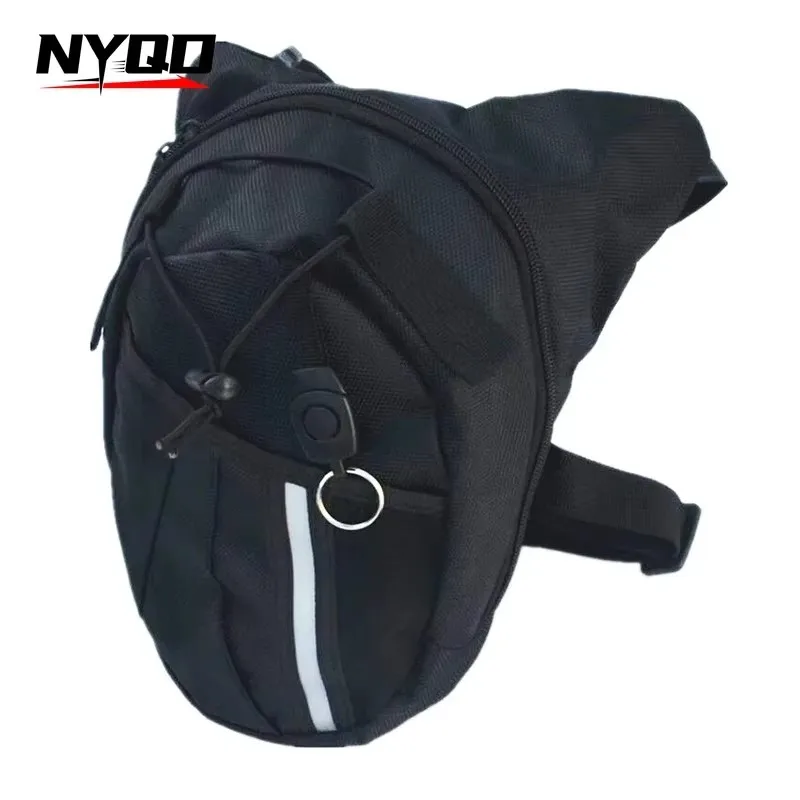 Nylon Taille Packs Bein Tasche Wasserdichte Taille Tasche Motorrad Lustige Drop Gürtel Fanny Pack Taille Tasche Gürtel Packs Für Männer Image