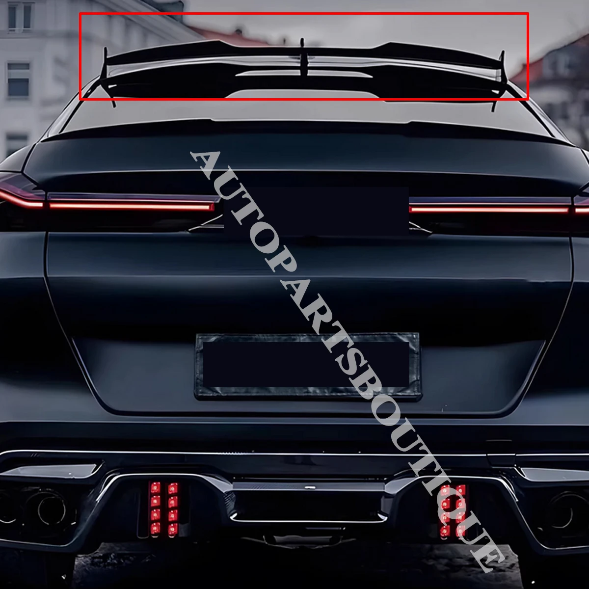 Auto Heckspoiler Flügel für BMW X6 X6M G06 Sport Stil Stamm Lip Schwanz Stamm Spoiler Glänzend Schwarz 2020 2021 2022 2023 2024 Image