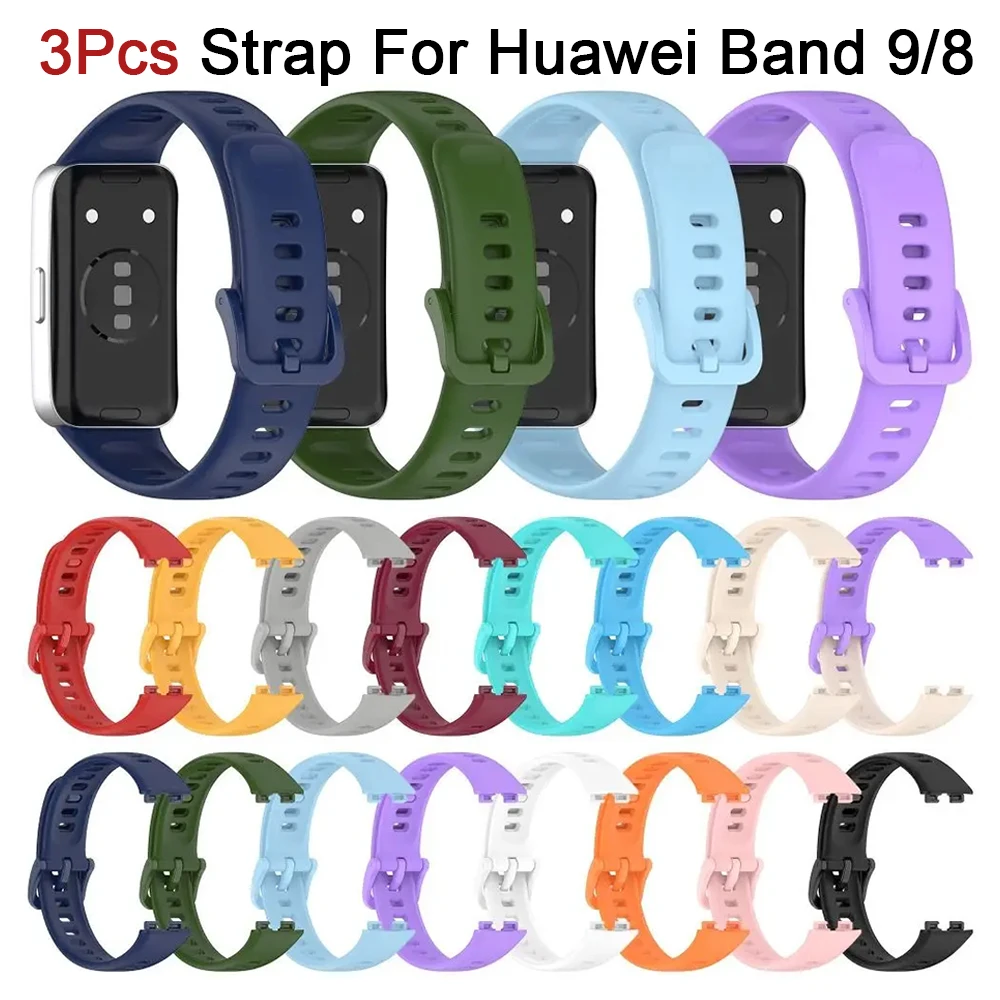 Neue Mode 3 Stücke Silikonarmband Für Huawei Band 9 Sport Armband Armband Armband Smart Watch Band Zubehör Ersatz Image
