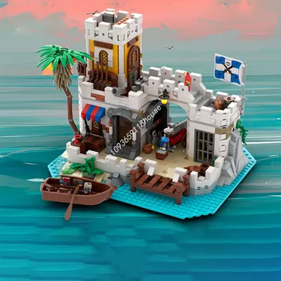 1129PCS MOC Pirate Lagoon Lockup Remake Modulare Modell Bausteine Stapeln Ziegel Kreative Image