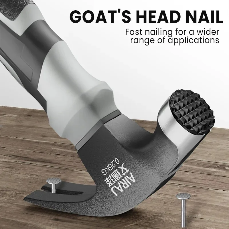 Professioneller Mini-Klauenhammer – multifunktionales, rutschfestes und stoßfestes Design mit magnetischer Spitze für Holzbearbeitungs- und Heimwerkerprojekte Image