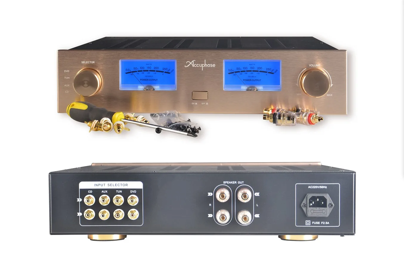 Gehäuse für AV-Meter-AMP-Gehäuse / Box / Goldpanel / Verstärkergehäuse / Verstärkergehäuse / Gehäuse aus Eisenaluminium Image