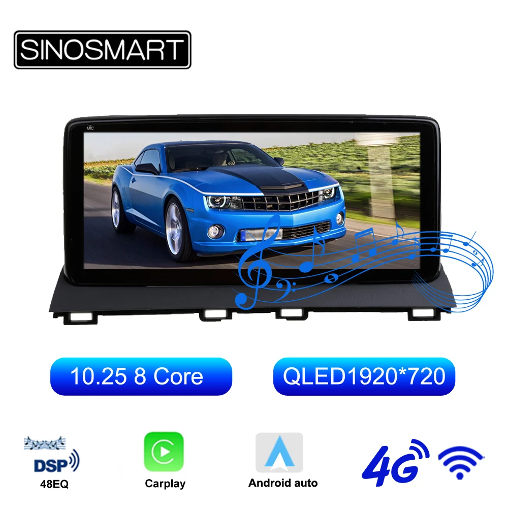 SINOSMART 10,25" Android Navi-Radio für Mazda 3 (Mazda3) / Axela 2014–2018 BM BN, OEM-Design, CarPlay, Android Auto, Unterstützu Image