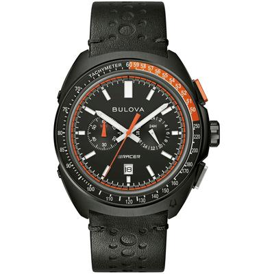 Chronograph BULOVA "Racer", schwarz, Armbanduhren, Herren, Armbanduhr, Quarzuhr, Herrenuhr, Saphirglas, Lederarmband Image