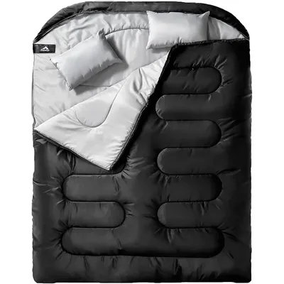 Adult double sleeping bag,XL large double sleeping bag, four-season camping hiking backpack, two-person sleeping bag, suitable f