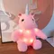 Peluche unicorno luminoso simulato da 25 cm riempito con giocattoli di peluche, bambole figurine,