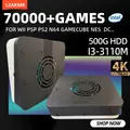 Nuova Super Console di Gioco X3 500G HDD 70000 + Giochi I3-3110M Per Wii PS2 N64 PSP GameCube N64 Plug and Play sulla TV Maniglia Wireless