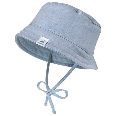 maximo - Kid's Baby Hütchen Futter Bindeband UV 15 - Hut Gr 47 cm grau Image
