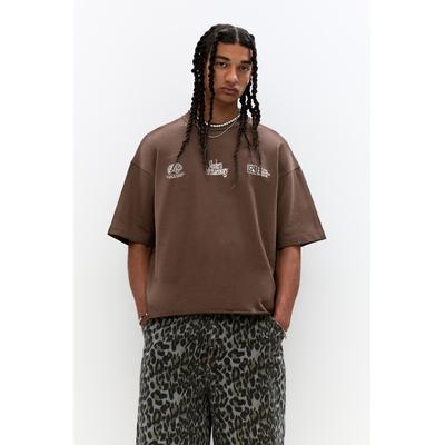 Brown T-Shirt With Modern Archaeology Graphic