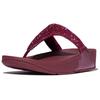 Zehentrenner FITFLOP "LULU CRYSTAL", Damen, Gr. 38, rot, Textil, Glitzer, modisch, Schuhe, Sandale, Pantolette mit Schmucksteine