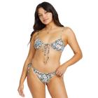 Bade-Shirt BILLABONG "Sweet Fields", Damen, Gr. M, Cup B, bunt (multi), 78% Nylon 22% Elasthan, Bikini-Oberteile