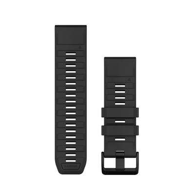Uhrenarmband GARMIN "Wechselarmband QuickFit 26 mm Silikon", schwarz.., Uhrenarmbänder, Kinder, 28cm, Garmin fenix 8 (51mm)-kompatible Garmin Uhrmit 26mm Stegbreite, Silikon Image