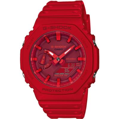 Chronograph CASIO G-SHOCK, rot, Armbanduhren, Herren, Quarzuhr,Armbanduhr,Herrenuhr, digital,bis 20bar wasserd. Resinarmband Image