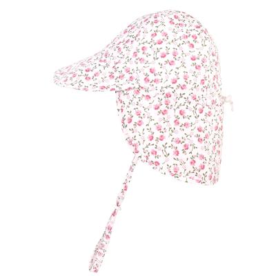 Hudson Baby Infant and Toddler Girl Sun Protection Hat, Pink Peony, 2T-4T - Pink Peony