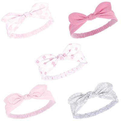 Hudson Baby Infant Girl Headbands 5pk, Lace Medallion, 0-24 Months - Lace Medallion