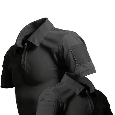 TEMU Men's Quick-dry Athletic Shirt - Breathable, Stretchy With Chest Pockets, Sleeve, Ideal For Running & Cycling, Solid Color, , , Breathable Shirt | Solid Color Shirt | Shirt Image