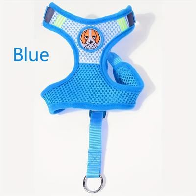 TEMU Reflective Dog Harness | Breathable Polyester Mesh Vest With Adjustable Straps | Options | Machine Washable | High Visibility Safety Features For Outdoor Use Image