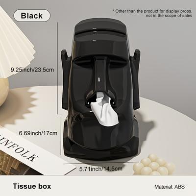 TEMU Uforu Contemporary Desk Organizer With Earphone Holder & Tissue Box - Plastic Storage For Office, Coffee Table, Or Entryway - Modern With Sleek Finish, Office Desk Accessories Image