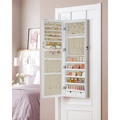 TEMU Songmics Wall And Door Jewelry Mirror, Lockable Jewelry Cabinet, Jewelry Storage For Necklaces, Earrings, Rings, Cosmetics, Songmics, Storage Boxes For Organizing Image
